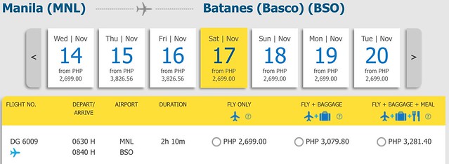 Cebu Pacific Pay Day Fly Day Sale Manila to Basco Batanes
