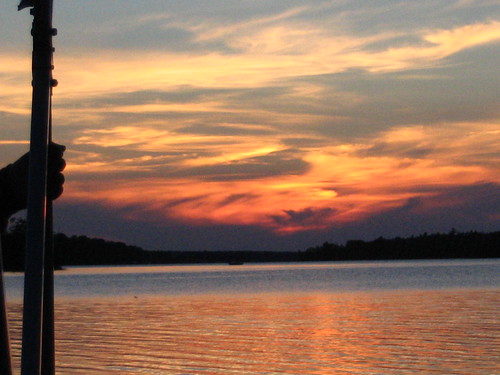cruise sunset vacation michigan august 2006 grandlake pontoon presqueisle