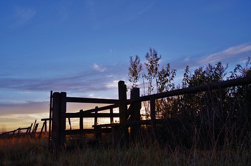 fence stile sunset sky silhouette