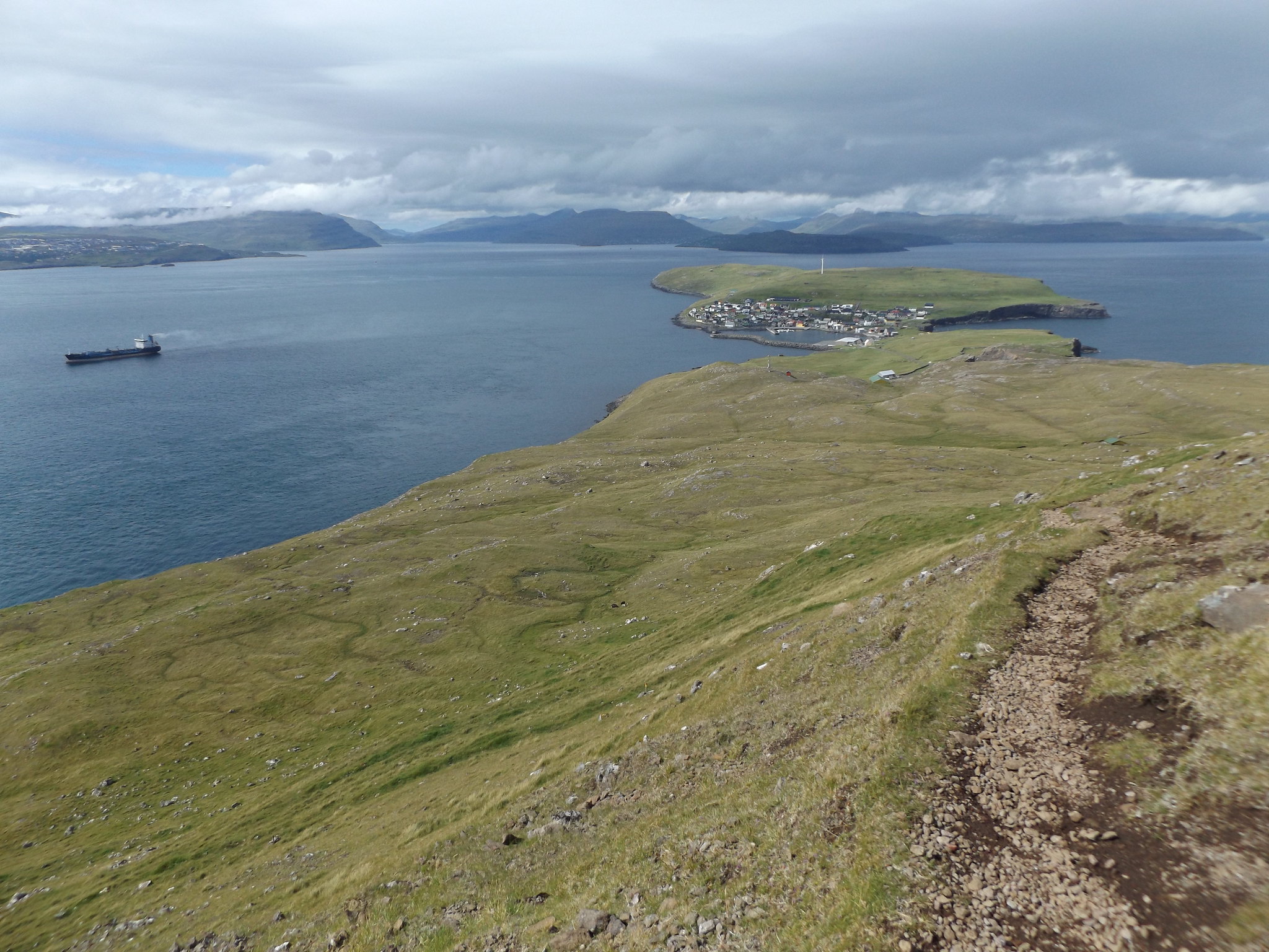 View towards Nólsoy Village, Faroe Islands, 15 July 2018