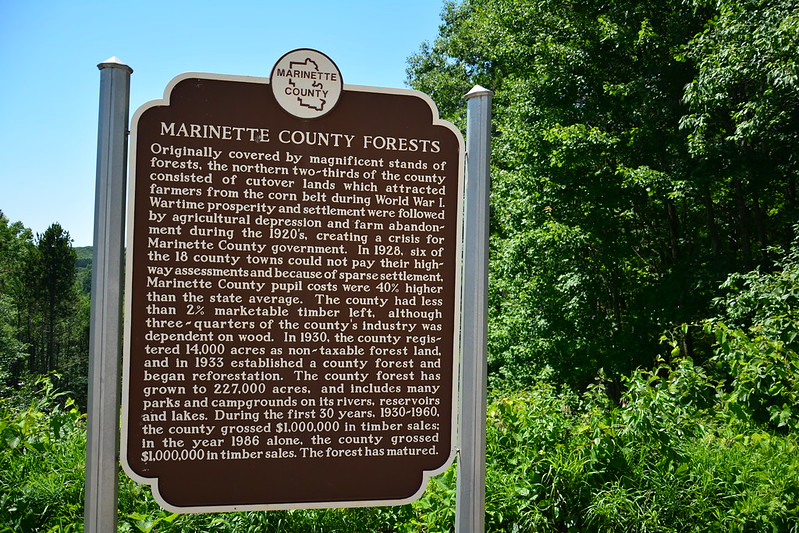 Marinette County Forests marker