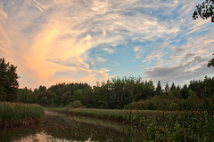 Clouds and Moon over Wheatley River Prince Edward Island