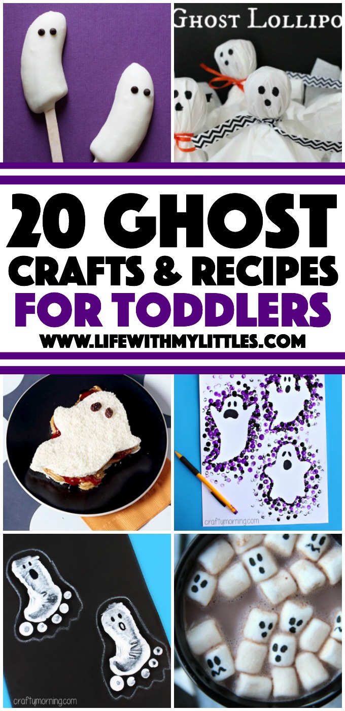 20 ghost crafts and recipes that are perfect for Halloween! A great roundup of crafts for all ages, meals, and desserts that will leave you feeling spooky!