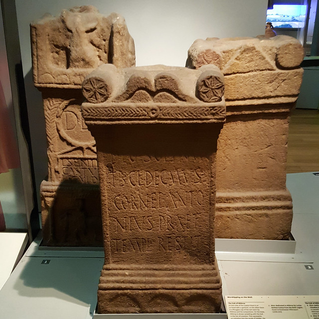 A series of altars dedicated to Mithras from the Rudchester Mithraeum © Icy Sedgwick