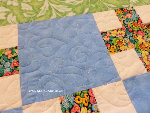 Floral Plus Sign Quilt at From My Carolina Home