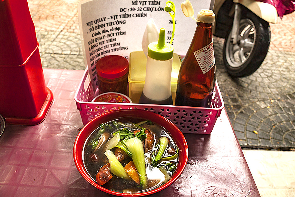 Noodle soup with duck leg--Saigon