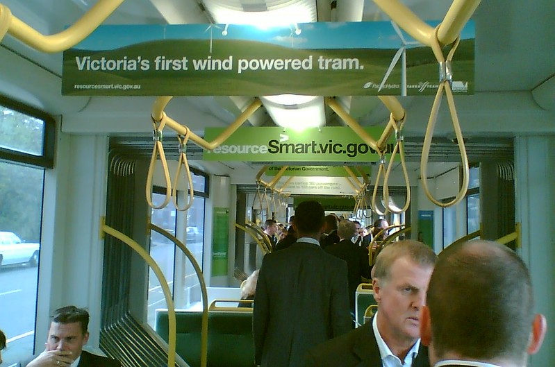 Launch of wind-powered tram 28/3/2008