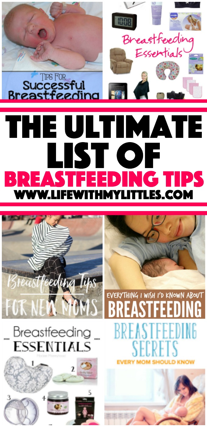 The ultimate list of breastfeeding tips. This is a great roundup of the best posts all about how to breastfeed, breastfeeding essentials, and tips for breastfeeding!