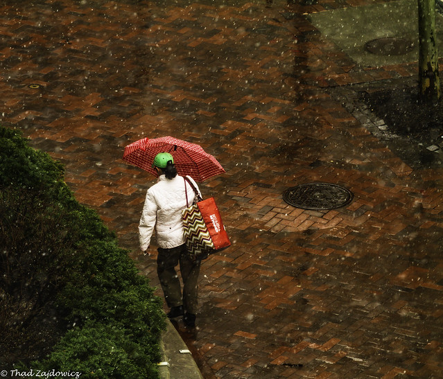 Woman and umbrella