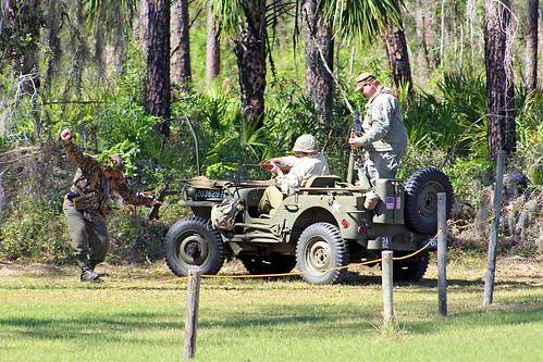 reenactment reenactors military worldwarii jeep bushnell florida