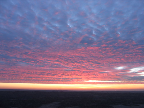 pink sky orange clouds sunrise orkney drumheller alberta canonpowershota95 badlands pinkclouds