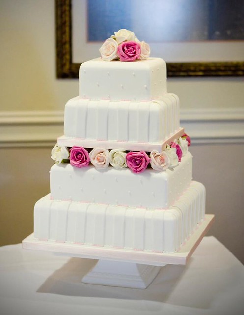 Pretty Pastel Pink and White for Our Latest Wedding Cake by Sweet Success