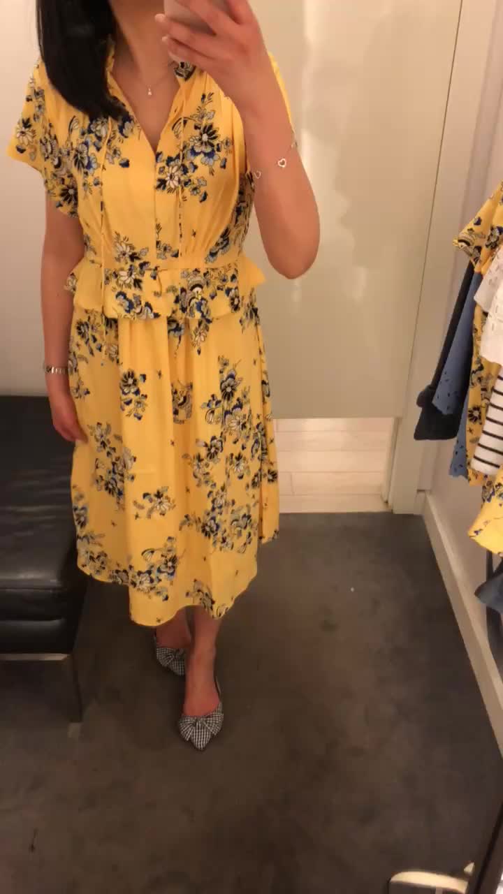 ann taylor yellow floral dress