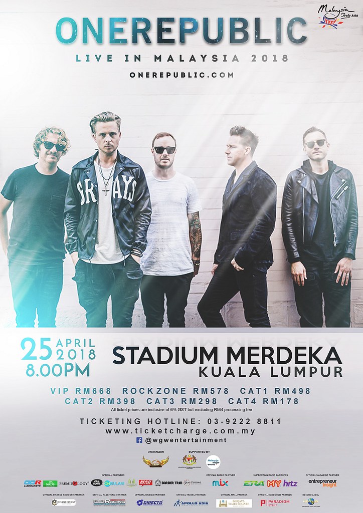 OneRepublic Live In Malaysia 2018 Image