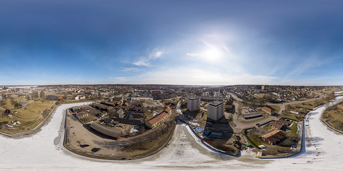 panorama 360 360x180 equirectangular ptgui kristinehamn värmland sverige sweden snow ice pano
