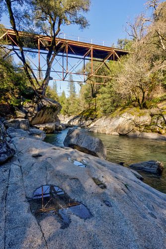 california d7200 hdr nikon sierranevada bridge foothills landscape reflection water winecountry ©bradmaberto campcreek creek
