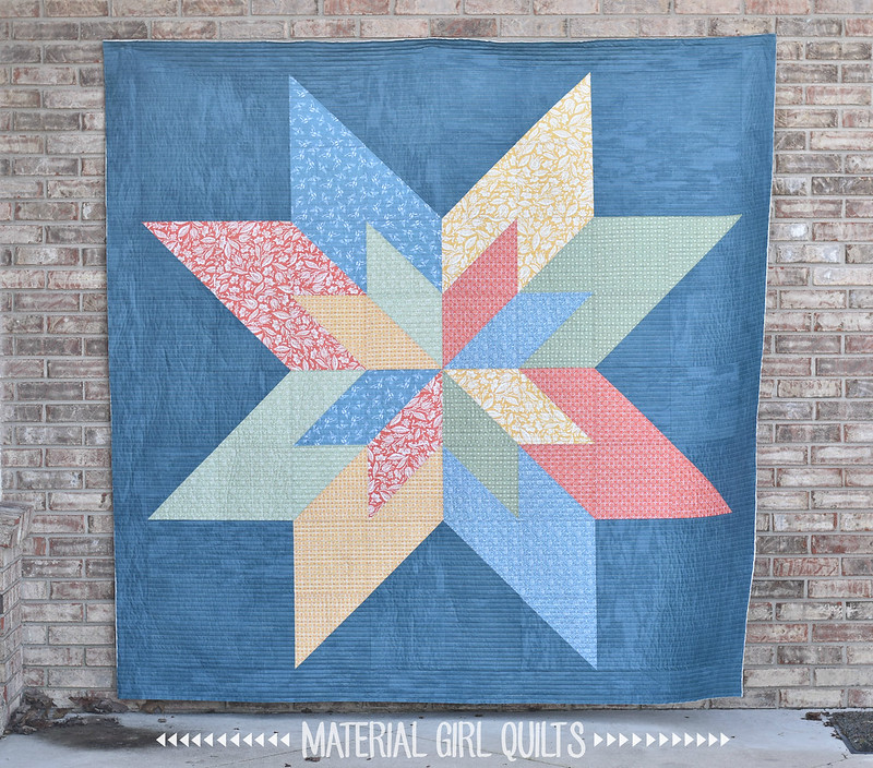 Double Star quilt by Amanda Castor of Material Girl Quilts {free pattern}