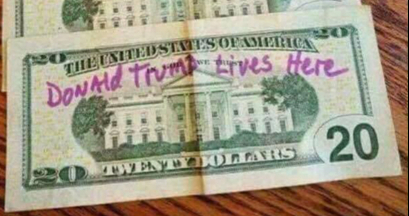 Trump Lives Here on $20 bills