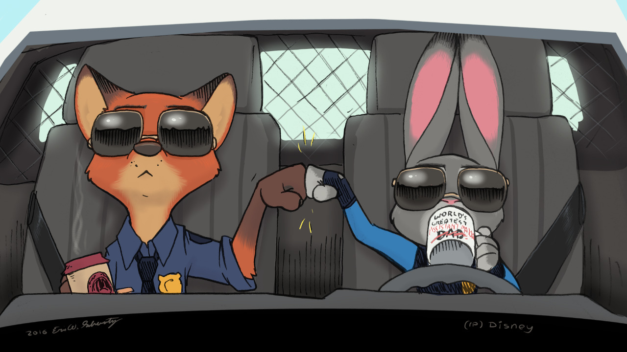 Art the Day #192: Nick and Judy's Top Gear – Zootopia News