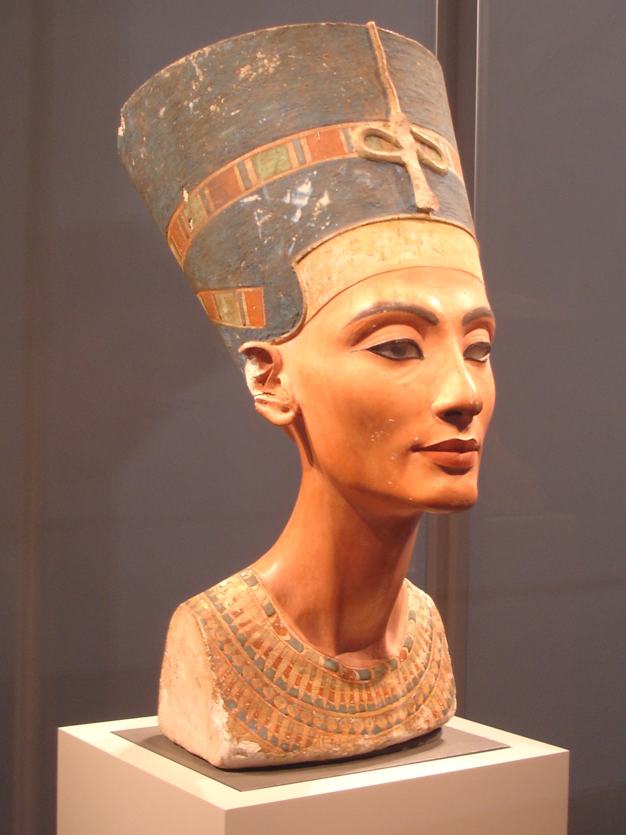 Queen Nefertiti Bust at Neues Museum, Berlin, Germany. Photo taken on April 18, 2006.