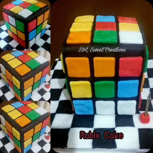 5x5 Rubix Fondant Cake by Liezl C. Hernandez of S&L Sweet Creations