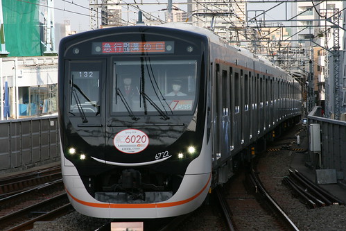 Tokyu 6020 series in Hatanodai.Sta, Shinagawa, Tokyo, Japan /March 31, 2018