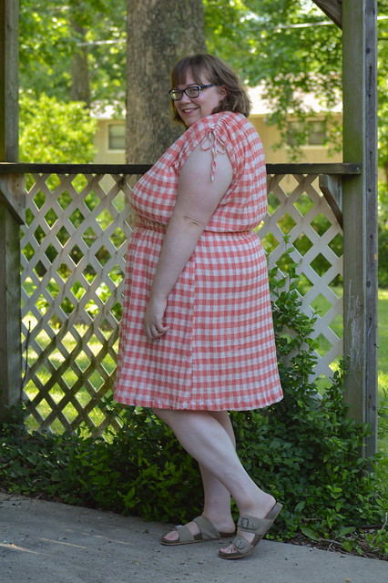 Coral gingham Kimmy