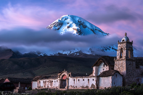 sajama sajamanationalpark tomarapi tomarapichapel bolivia altiplano sunrise volcano