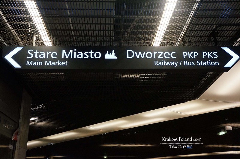 2017 Europe Krakow Railway Bus Signboard