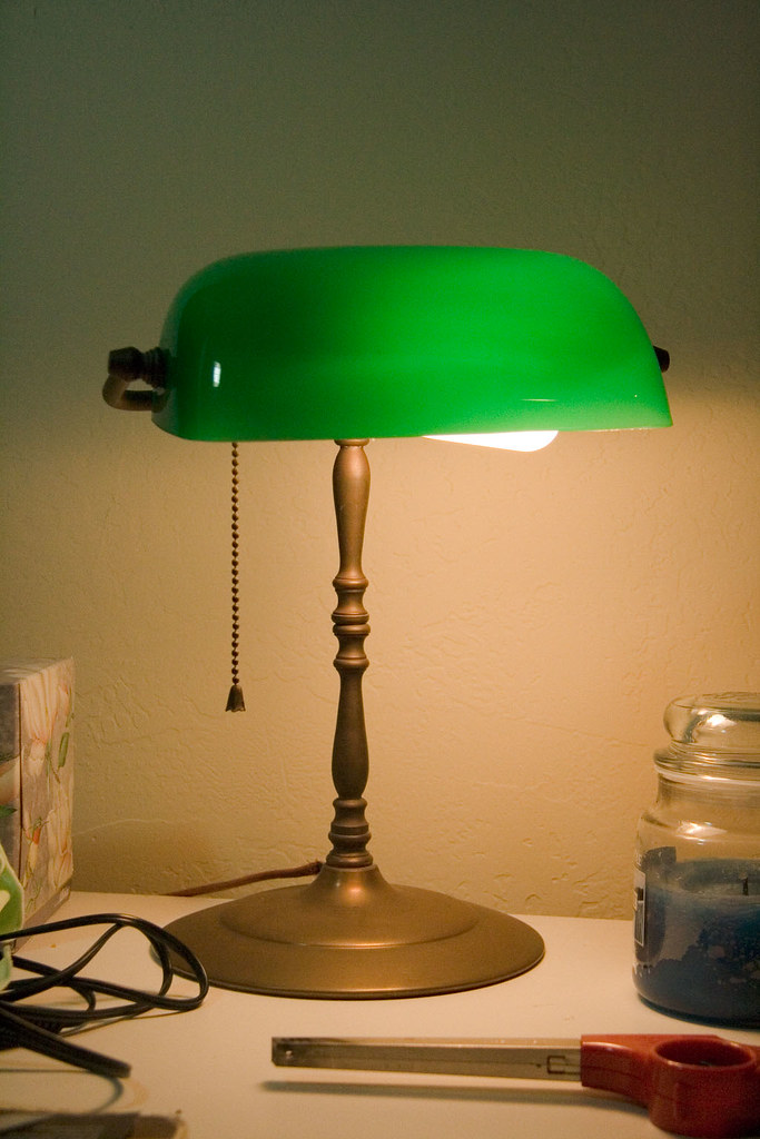 Desk Lamp And Old Fashioned Library Desk Lamp I Found Deep Flickr