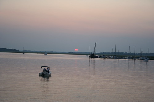sunset usa beach sc river boats boat south southcarolina 2006 carolina follybeach folly dropin follyriver