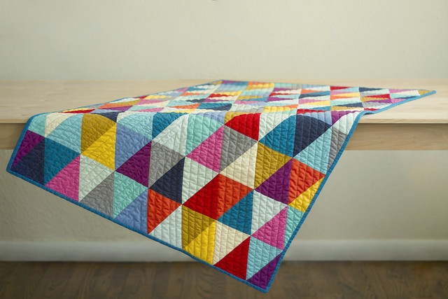 triangle baby quilt