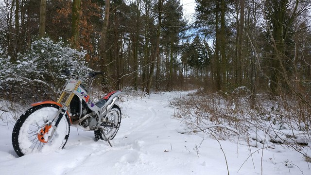 Winter stuff and trials bike