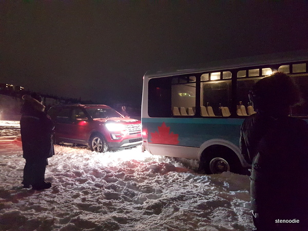  Bus stuck in the snow