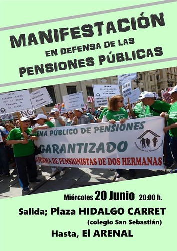 Manifestación en defensa de las pensiones públicas