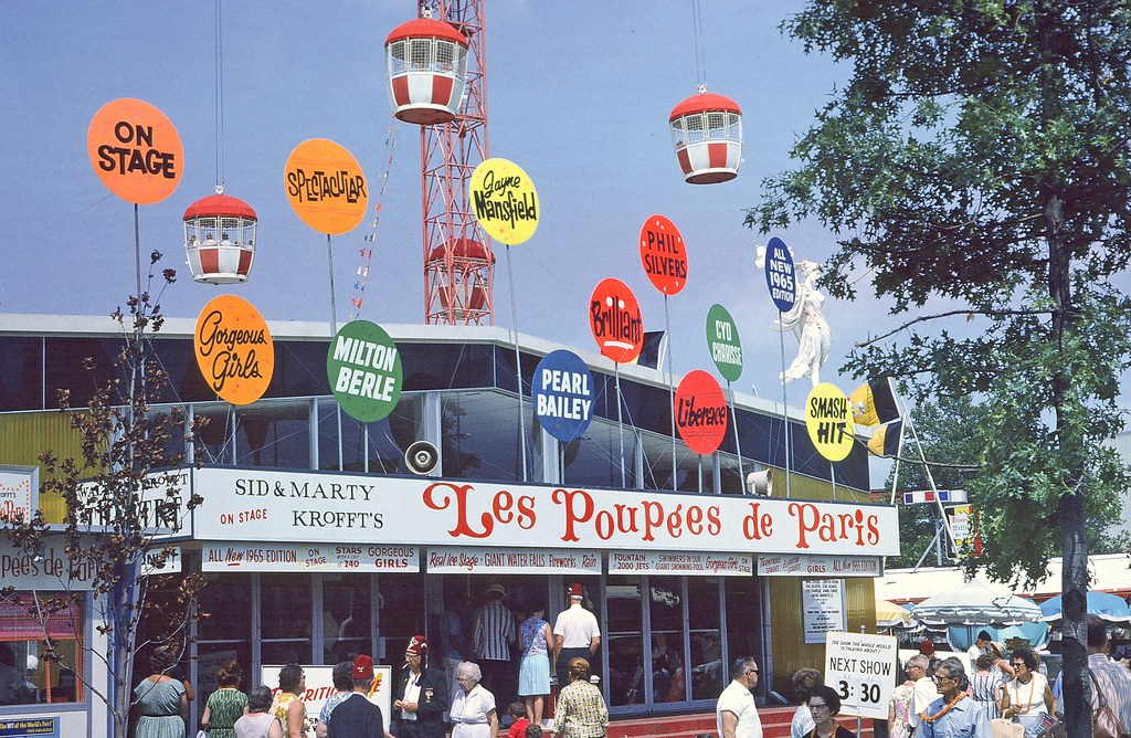 Les Poupées de Paris Pavilion at the 1964-1965 New York World's Fair.