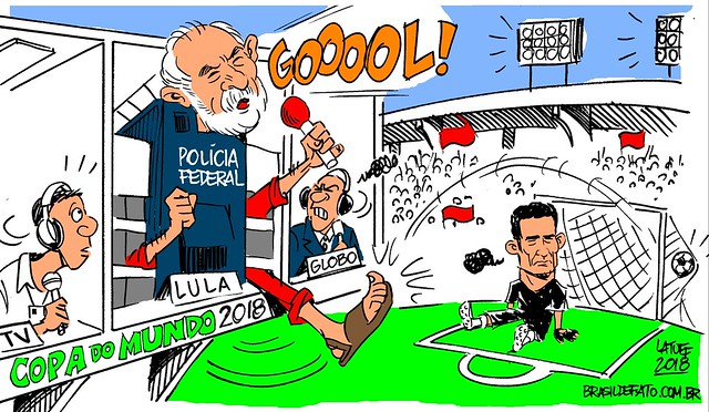 Lula comentarista - CrÃ©ditos: Latuff