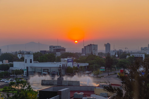 mexico guadalajara orange sunrise