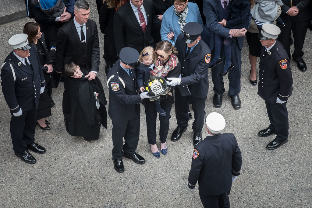 Funeral for FDNY Lieutenant Michael R. Davidson at Saint Patrick's Cathedral.