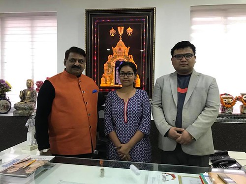 Dr. Tirupati Panigrahi met with my student Ms. Karishma Das of Konark Institute of Social Sciences (KIST) who have been selected to attend International Youth Summit 2018.