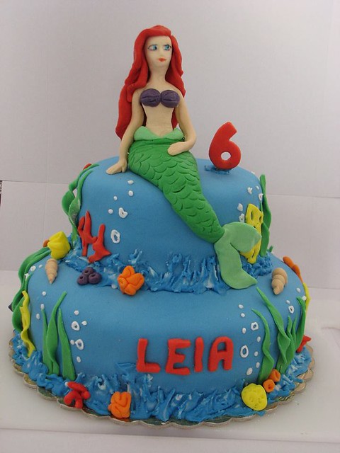 Ariel Themed Cake by Snooky doodle cakes
