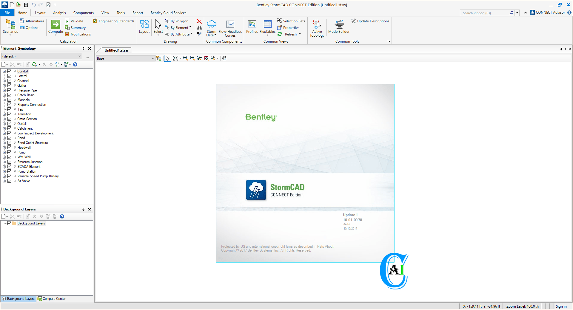 Working with Bentley StormCAD CONNECT Edition 10 full license