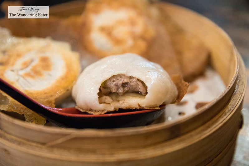 Juicy (or soupy) pork buns with scallions baozi (包子)