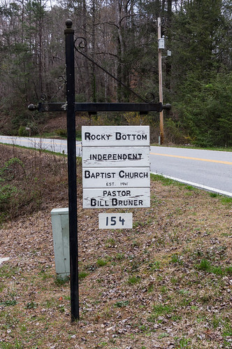 Rocky Bottom Baptist Church sign
