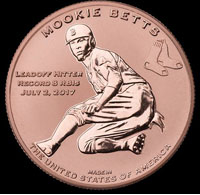 Mookie Betts baseball medal