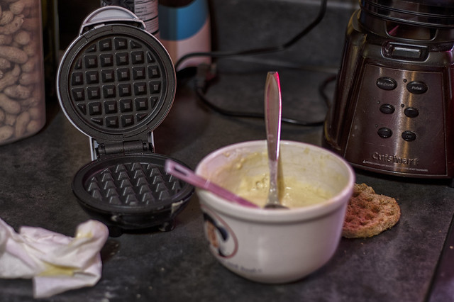 March 31 - Tiny waffle breakfast