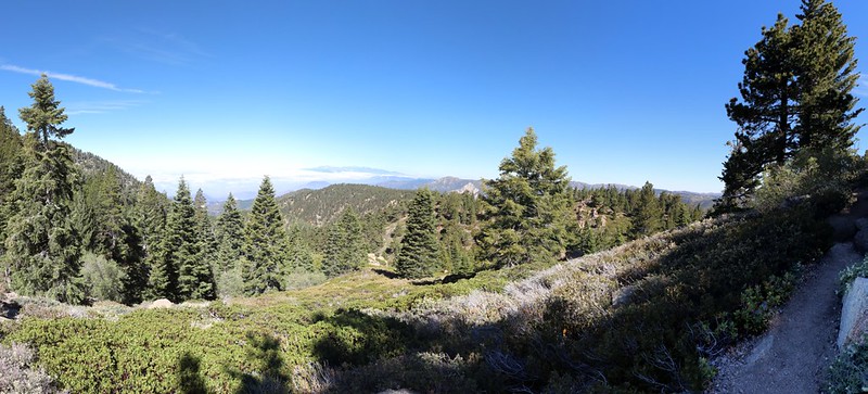 Looking west as we continue to climb the San Bernardino Peak Trail