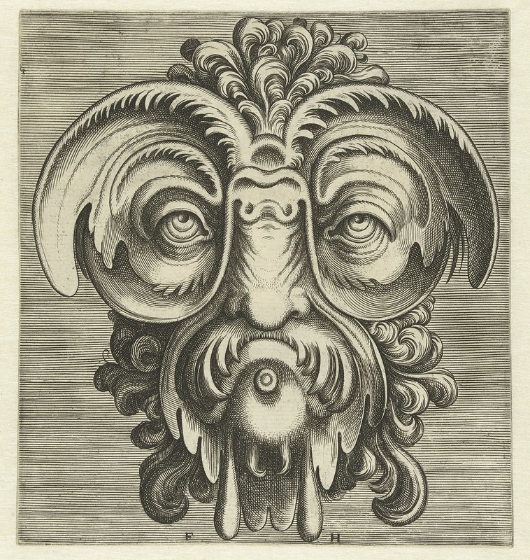 008-Flemish mask designs in the grotesque style 1555- Cornelis Floris- Rijksmuseum