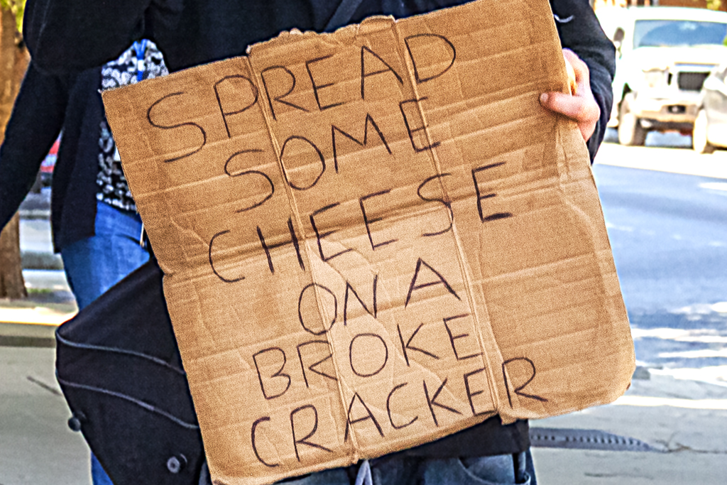 SPREAD SOME CHEESE ON A BROKE CRACKER--Old City (detail)