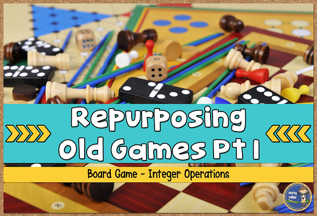 Repurpose an old game board into a brand new math game. You can use a variety of math skills including converting integer operations. Perfect for your math centers and engaging your students.